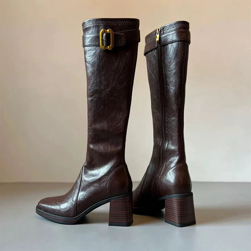 Womens Over The Knee Boots Sexy Pu Long Boots Thin High Heel Platform Shoes For Women