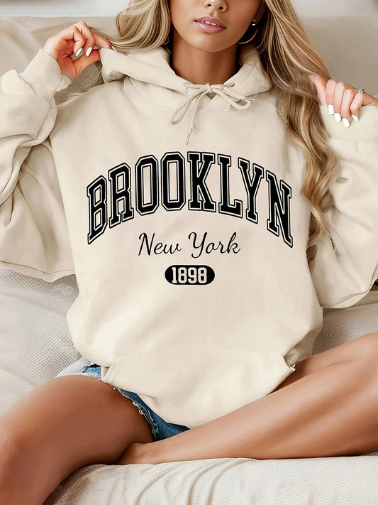 Brooklyn Est 1631 Hoodie Mens Fleece Lined Warm New York Sweatshirt