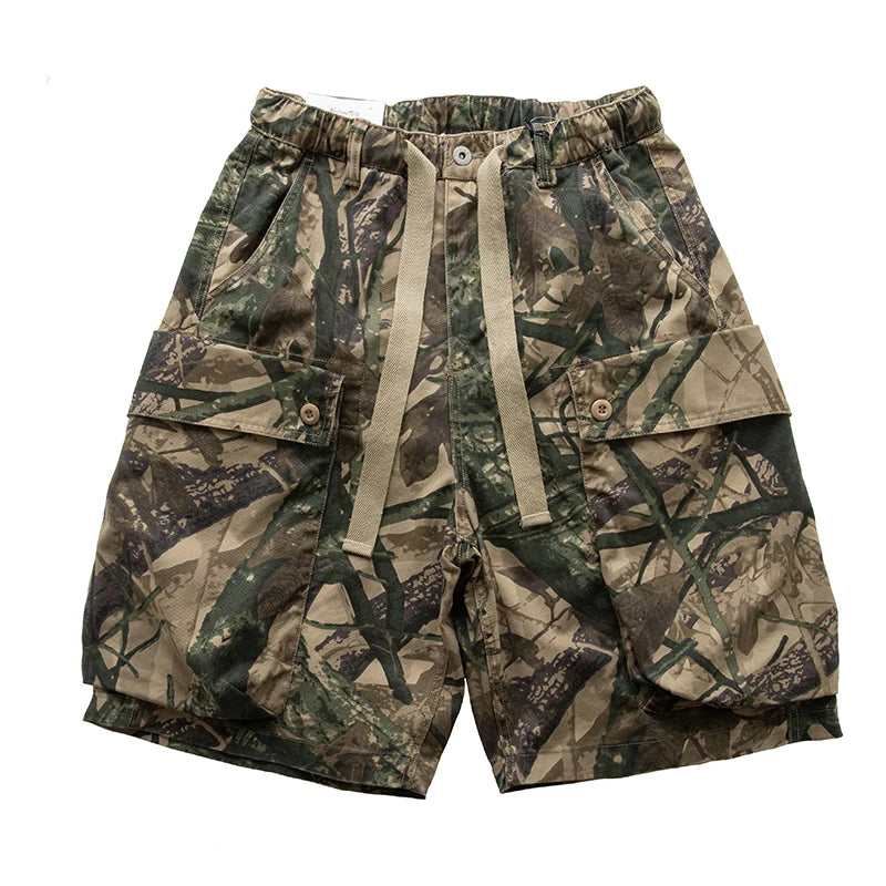 Mens Military Style Camouflage Cargo Shorts