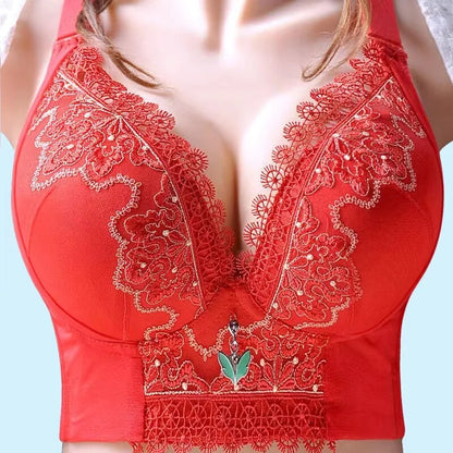 Comfortable Floral Lace Plus Size Bra For Women