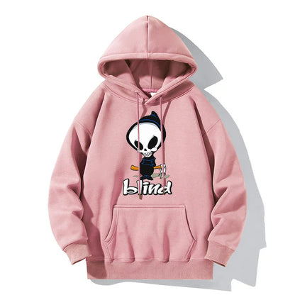 Plus Size Casual Skull Head Printed Crew Neck Sweatshirts
