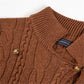 Stand Collar Double Breasted Men's Knitted Cardigan Sweaters