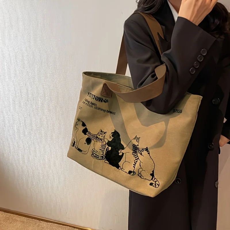 Womens Japanese Big Canvas Bag 1