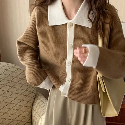 Vintage V Neck Sweaters 2023 Autumn Winter Fashion For Casual Women