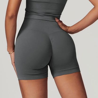 High Waist Workout Shorts For Women Soft Seamless Spandex Yoga Fitness Tights For Gym Wear