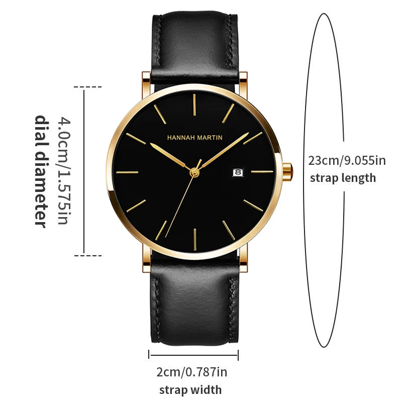 Mens Japan Quartz Movement Luxury Sport Classic Style Watches