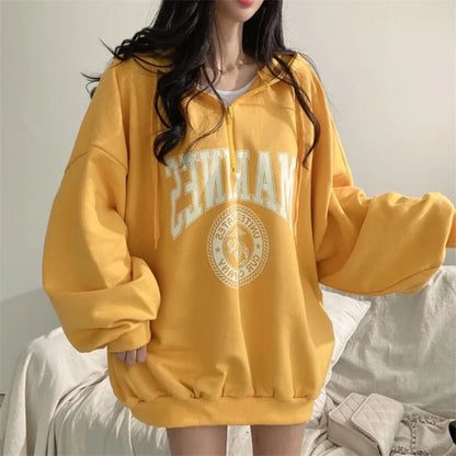 New Womens 9317 Cool Winter Style Loose Hoodies
