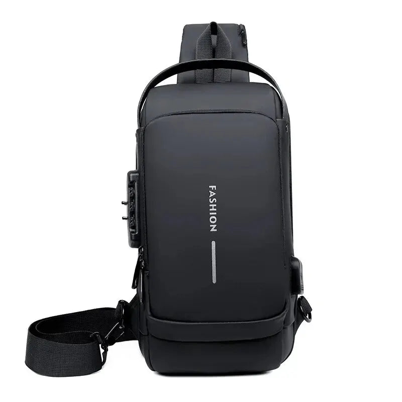 Chic Belted Leather Men Designer Business Handbags
