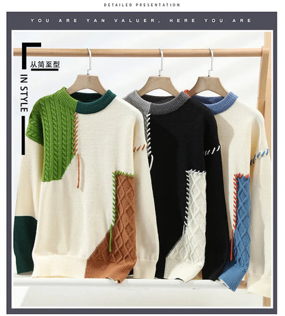 2024 Luxury Cashmere Sweater: Designer Ripped Hole Fashion for Men