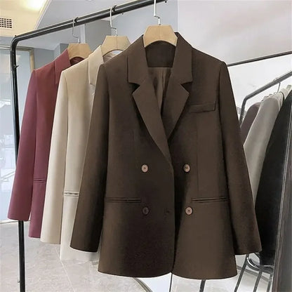 Office Fashion Open Stitch Thin Blazers