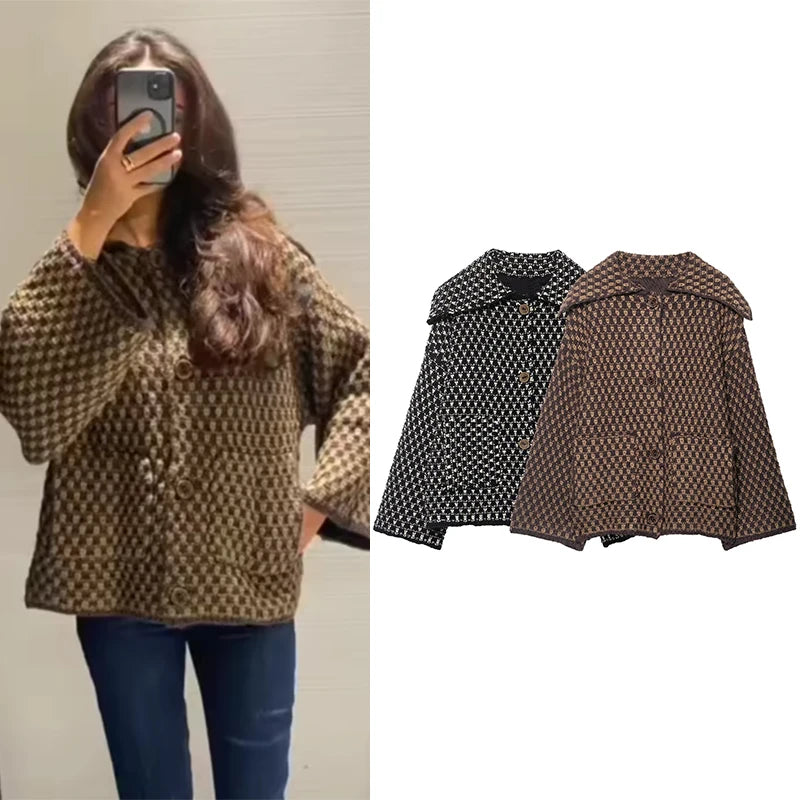 Womens Knitted Winter Cardigan Sweater