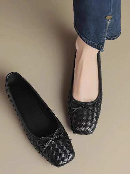 Women Stylish Flats Designer Weave Loafers