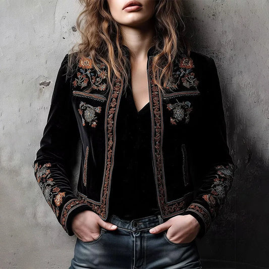 Floral Lightweight Jacket for Effortless Feminine Autumn Street Style Looks