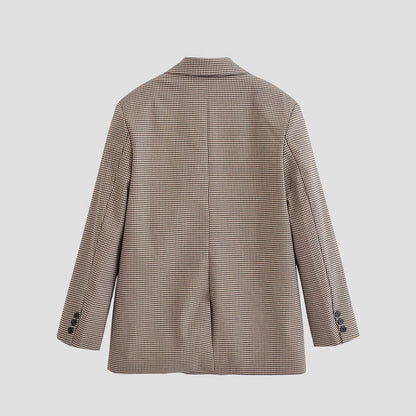 Double Breasted Plaid Jackets