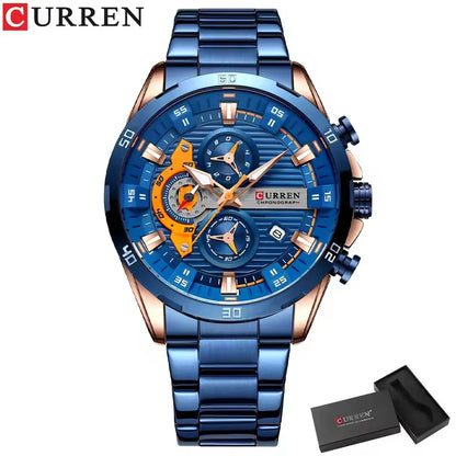 Mens Stainless Steel Creative Waterproof Analog Watches