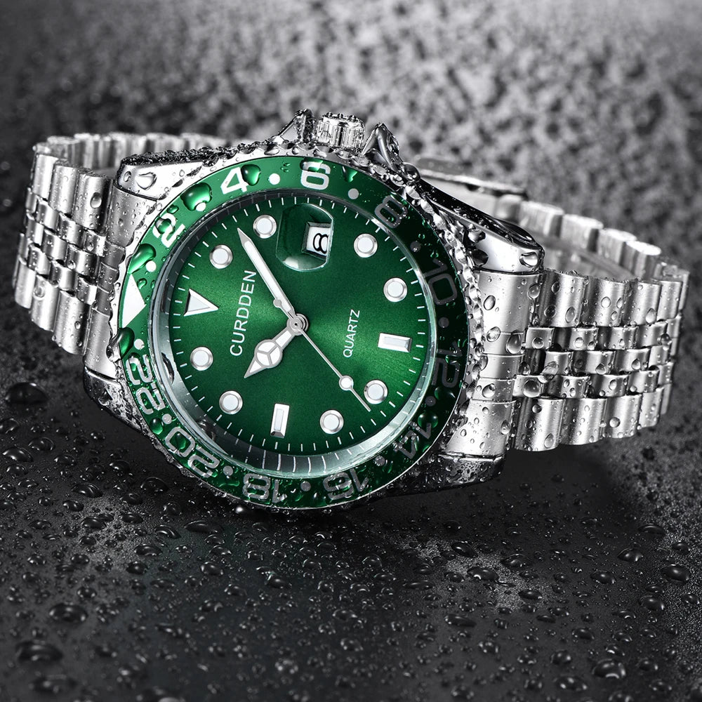Quiet Luxury Aesthetic - Classic Two-Tone Royal Blue Watch