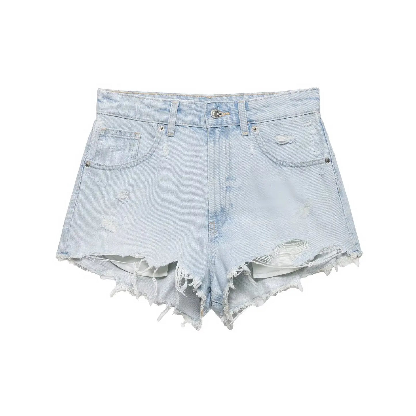 Summer Essentials: Distressed High-Waisted Denim Shorts
