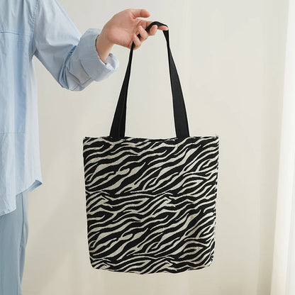Womens Zebra Large Canvas Tote Bags