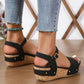Thick Sole Wedge Heel Gladiator Sandals For Women