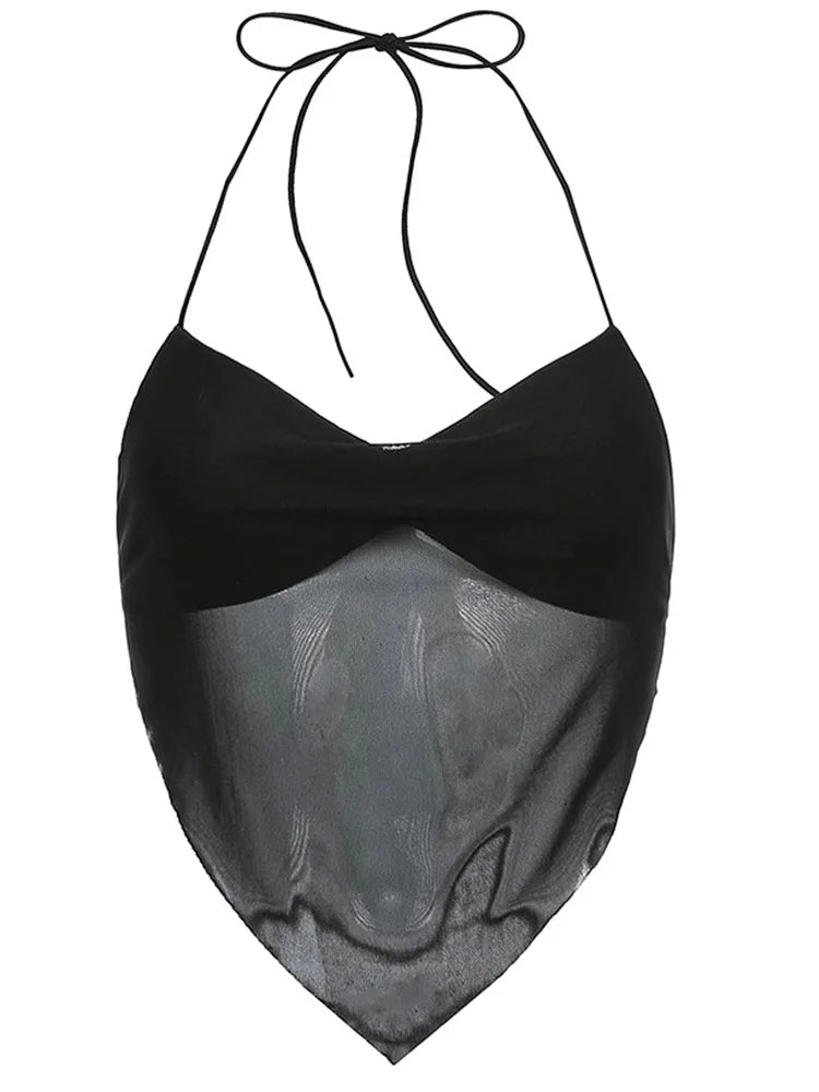 Women S Backless Halter Crop Top Sexy Sleeveless Padded Y2k Camisole