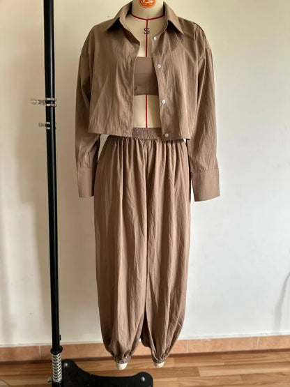 Casual Woolen Loose Pants