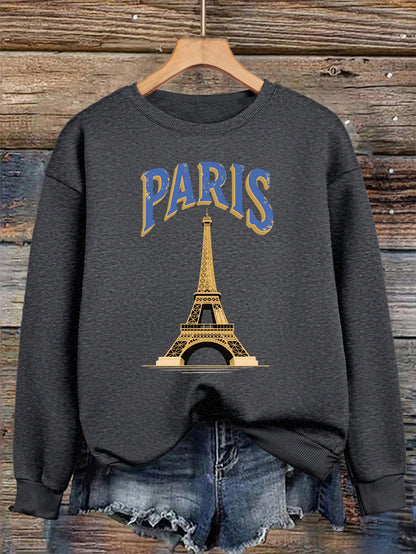 Graphic Paris Printed Women Casual Sweatshirt