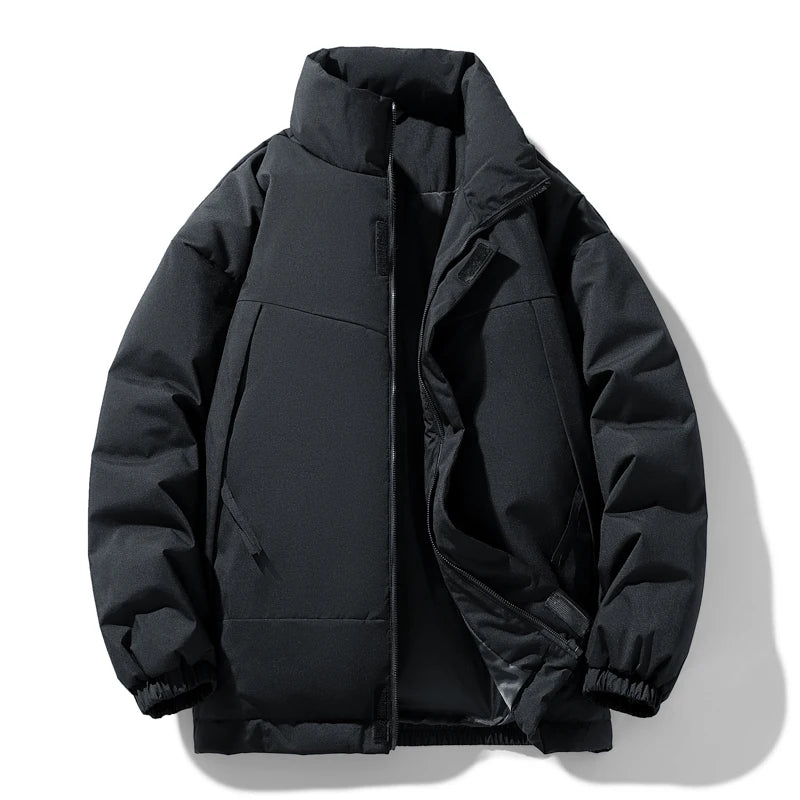 New Windproof Black Parka
