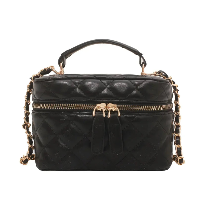 Luxury Mini Box Handbag For Women Suitcase Shaped Designer Tote Clutch Bag