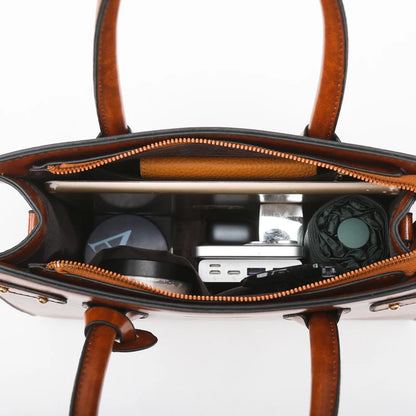 Genuine Leather Flap Cover Luxury Handbags For Women