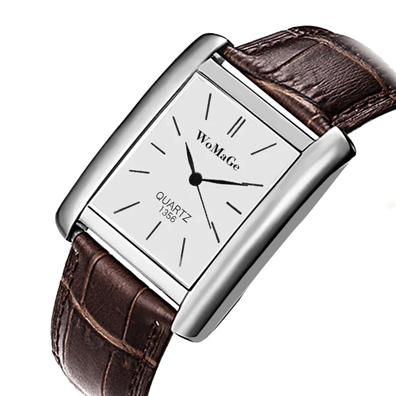 Classic Square Dial Ceramic Band Men Black Watches