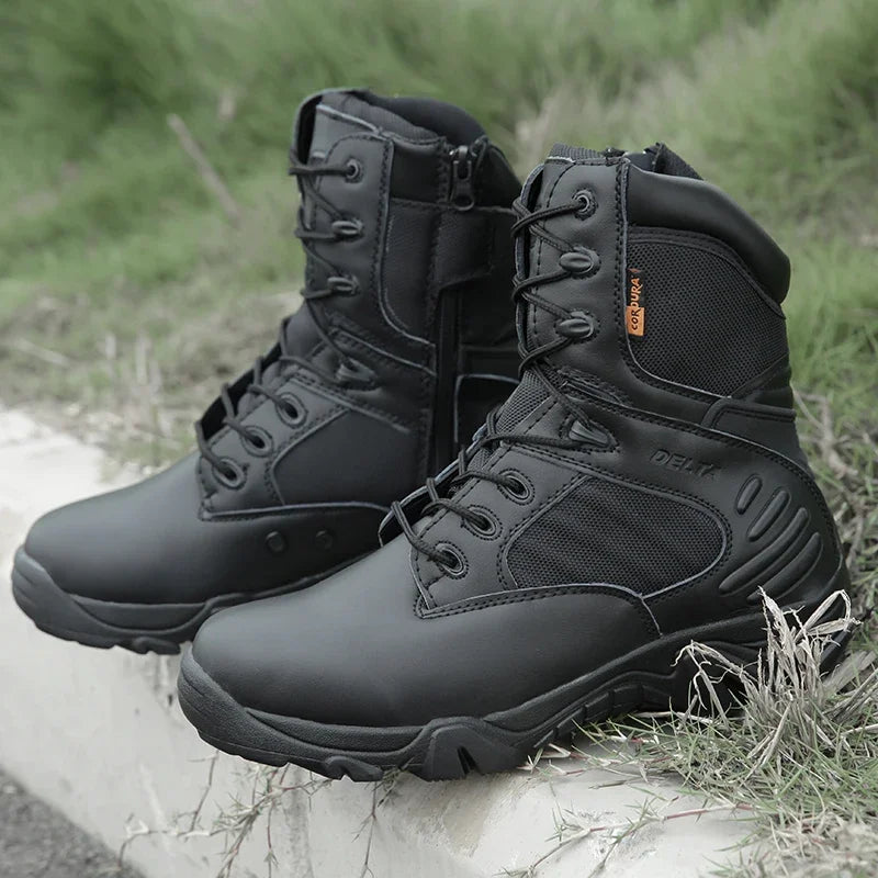 Mens Waterproof Lace Up Tactical Boots