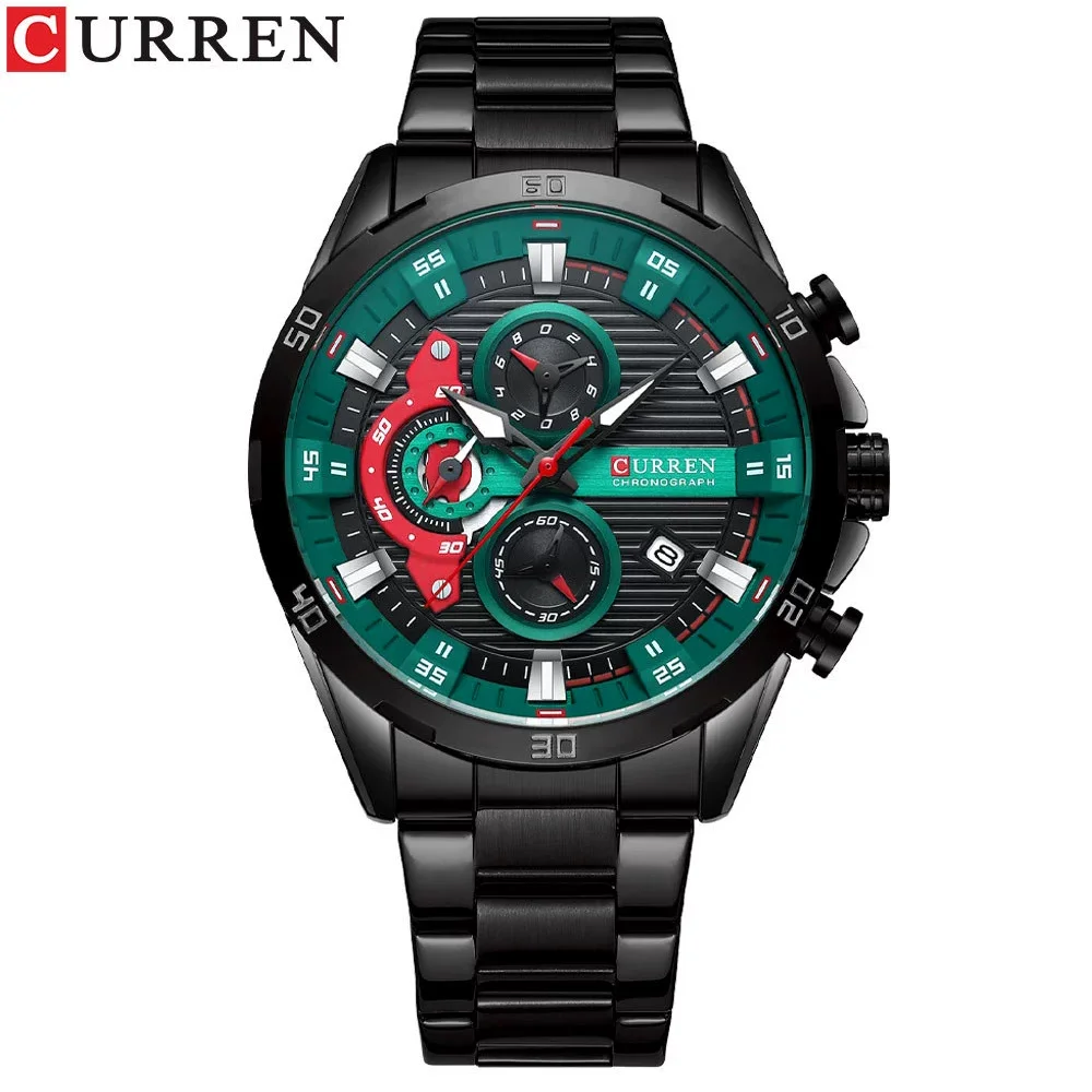 Mens Stainless Steel Creative Waterproof Analog Watches