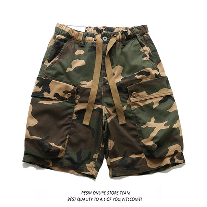 Mens Military Style Camouflage Cargo Shorts