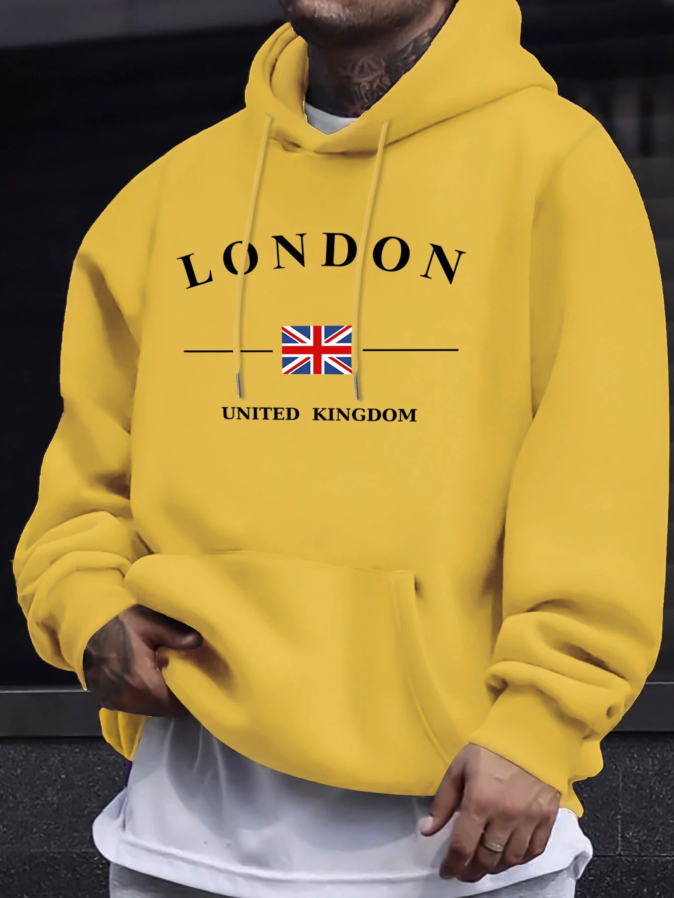 London Letter Flag Printed Crop Top