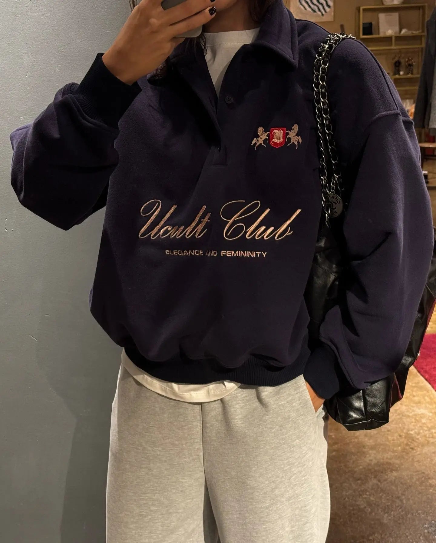 Half Zipper Loose Fit Warm Sweater For Women