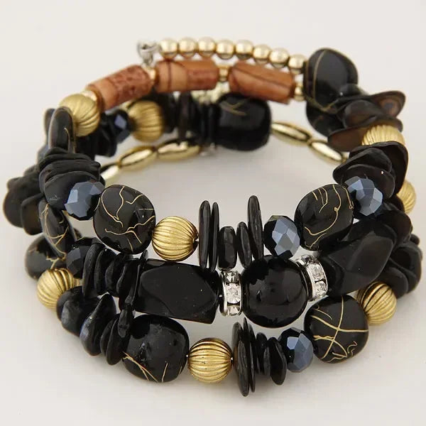Ibiza Bohemian Summer - Colorful Beaded Turquoise Wrap Bracelet