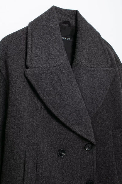 Casual Double Breasted Black Jacket for Effortless Chic Street Style Looks