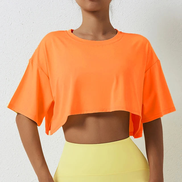 Cotton Loose Style Casual Crop Top