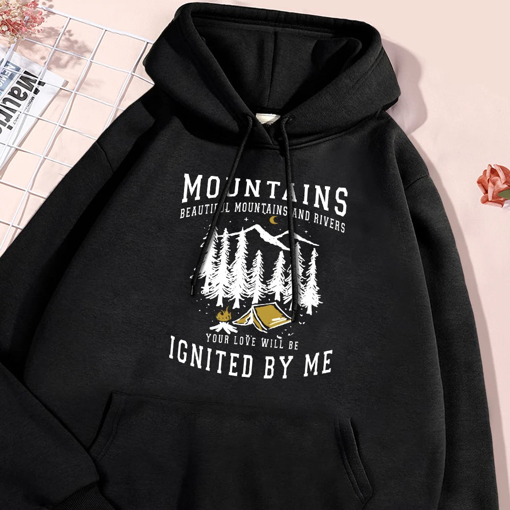 North Carolina Great Smoky Mountains Printed Cotton Hoodies