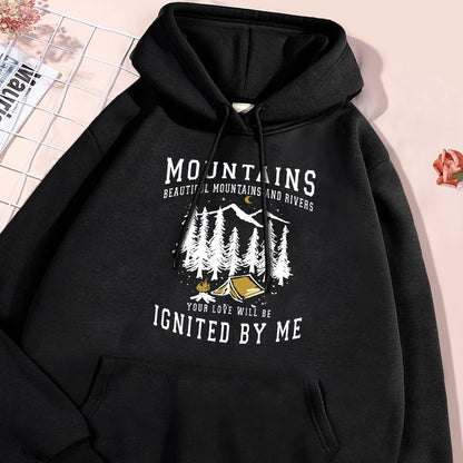 North Carolina Great Smoky Mountains Printed Cotton Hoodies