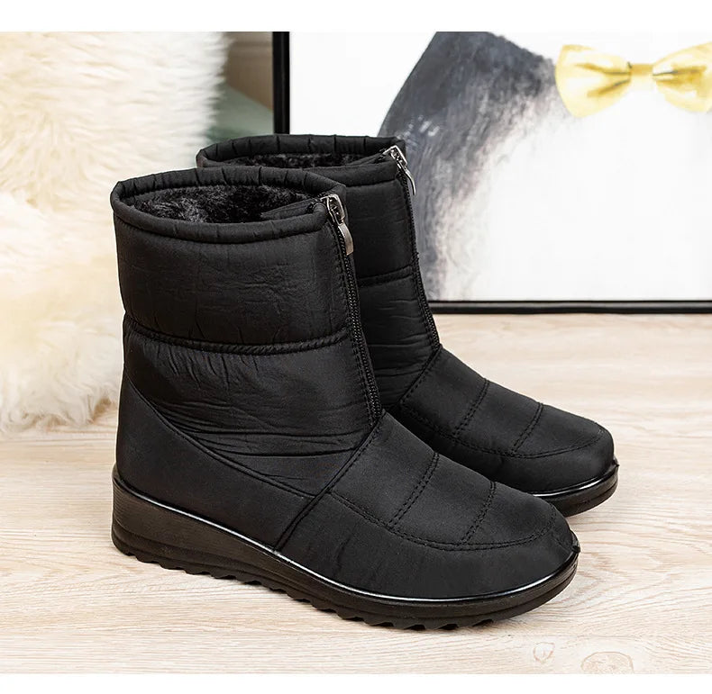 Womens Winter Front Up Zipper Cool Boots