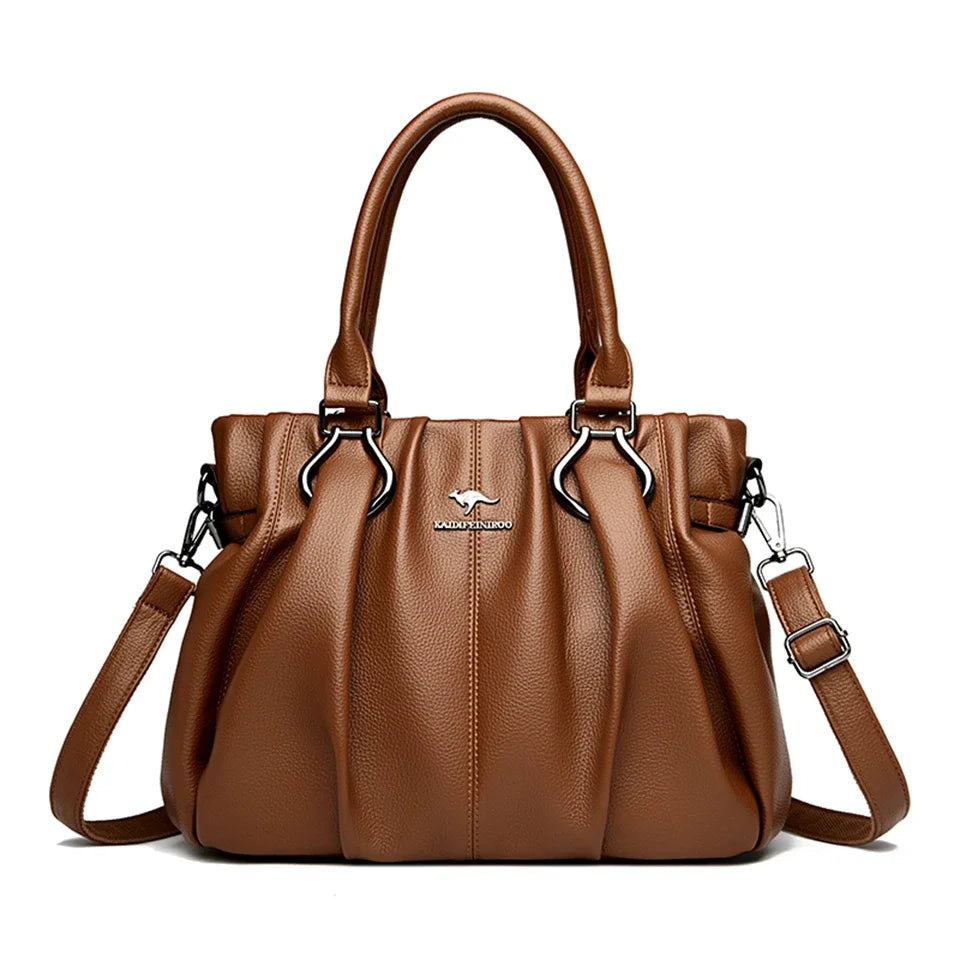 Designer Luxury Genuine Leather Soft Tote Bags For Women