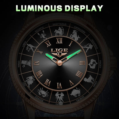 30m Water Resistance Genuine Leather Mens Luxury Quartz Watches