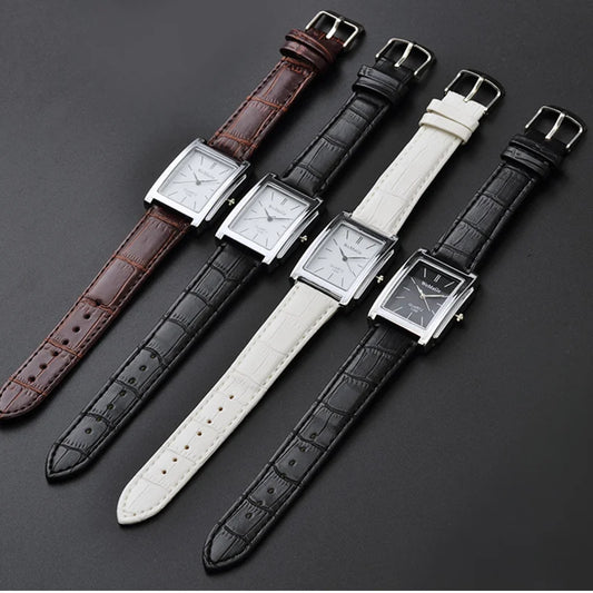 Classic Square Dial Ceramic Band Men Black Watches