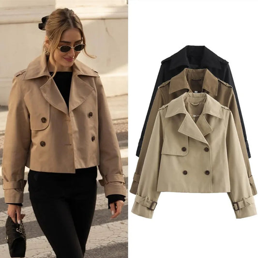 Vintage Long Sleeve Crop Jackets