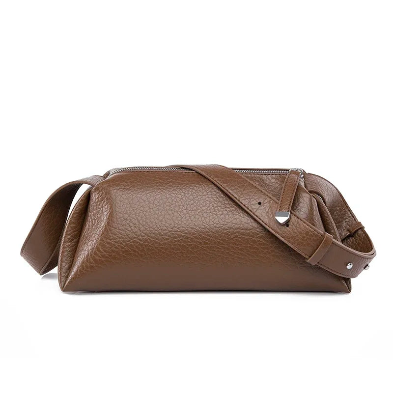 Womens Simple De Lux Soft Genuine Leather Handbags