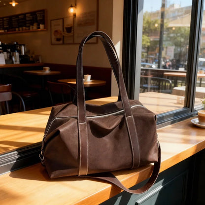 Classic Suede Weekend Duffle Bag