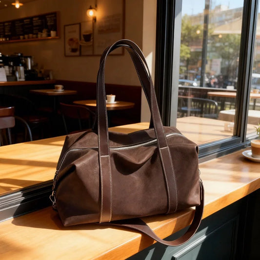 Classic Suede Weekend Duffle Bag