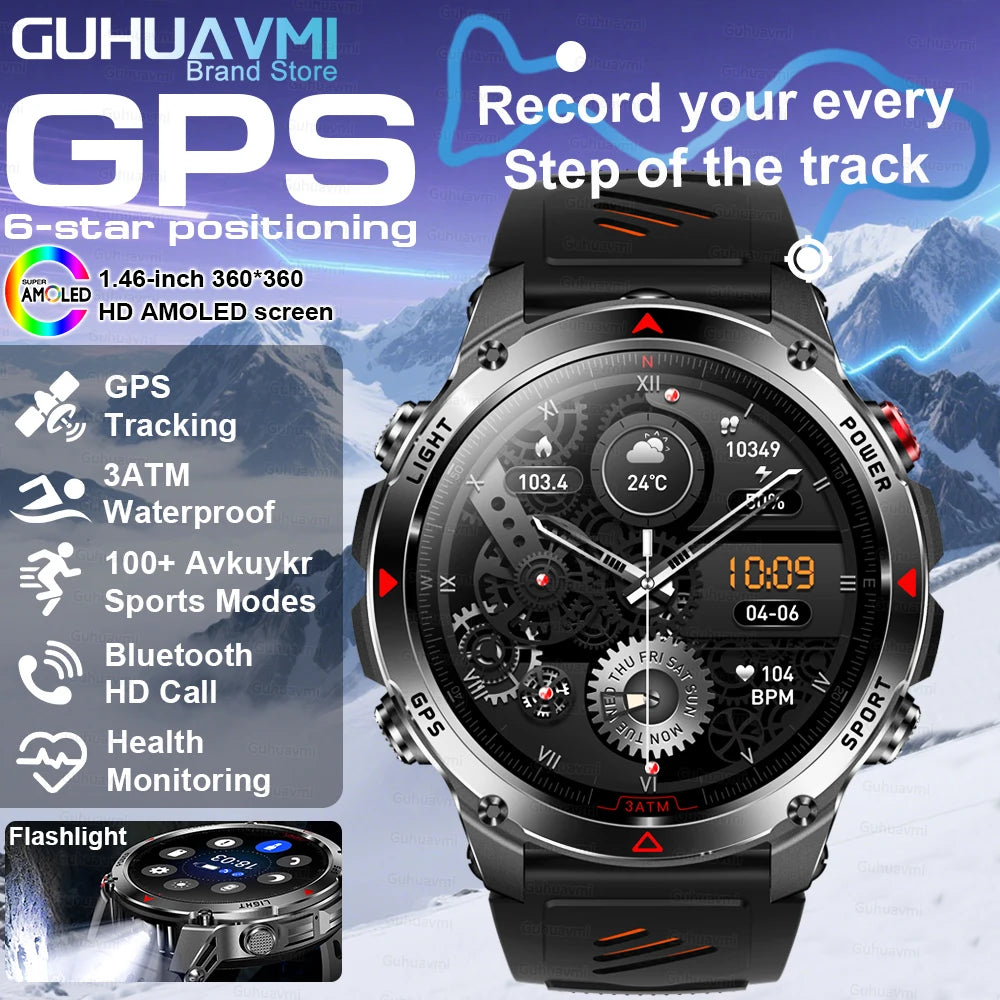 Running Swimming Altimeter Barometer Compass Multi Functional Waterproof Smartwatches
