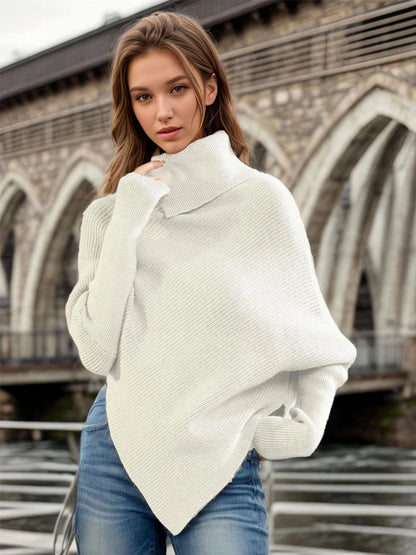 Autumn Winter Korean Fashion Plaid Womens Turtleneck Sweater